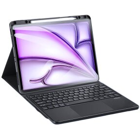 iPad Air 13 (2025 / 2024) / iPad Pro 12.9 (2022 / 2021 / 2020) black DUX DUCIS TK Series dėklas su klaviatūra