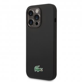 iPhone 15 PRO black LACOSTE nugarėlė Silicone MagSafe