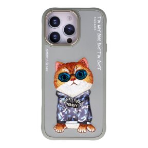 iPhone 16 PRO MAX grey NIMMY British Shorthait with Glasses nugarėlė