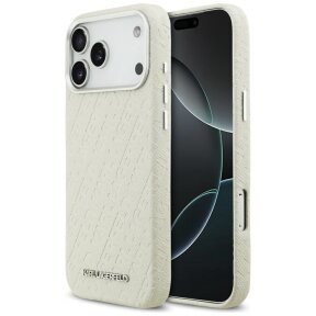 iPhone 17 PRO MAX beige MagSafe PU Stamped Karl AO KARL LAGERFELD nugarėlė