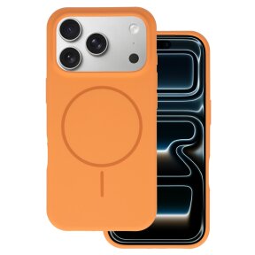iPhone 17 PRO MAX orange SLIM SILICONE MagSafe nugarėlė iPhone 17 PRO MAX orange SLIM SILICONE MagSafe nugarėlė