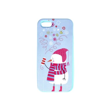 iPhone 5/5s žydra nugarėlė Snowman