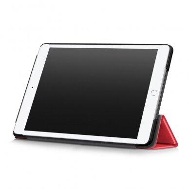 iPad 10.2 (2021/2020/2019)/iPad Pro/Air 10.5 raudonas TRIFOLD dėklas 4