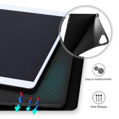 iPad 10.2 (7th / 8th / 9th Gen) black S PEN TRIFOLD dėklas 8