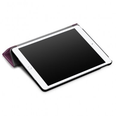 iPad 10.2 (2021/2020/2019)/iPad Pro/Air 10.5 violetinis TRIFOLD dėklas 6