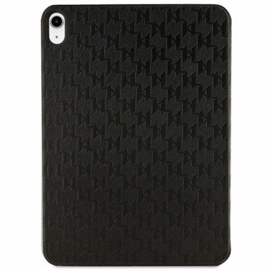 iPad 2025 (11th gen) / iPad 10.9 2022 (10th gen) black Saffiano Monogram Choupette KARL LAGERFELD dėklas 1