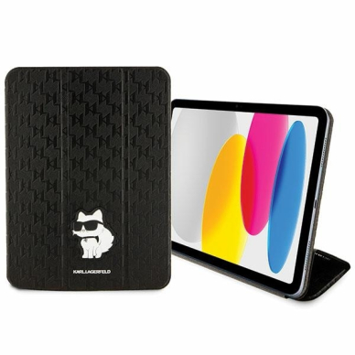 iPad 2025 (11th gen) / iPad 10.9 2022 (10th gen) black Saffiano Monogram Choupette KARL LAGERFELD dėklas 4