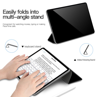 iPad 2025 (11th gen) / iPad 10.9 2022 (10th gen) black TRIFOLD MAGNETIC dėklas 4