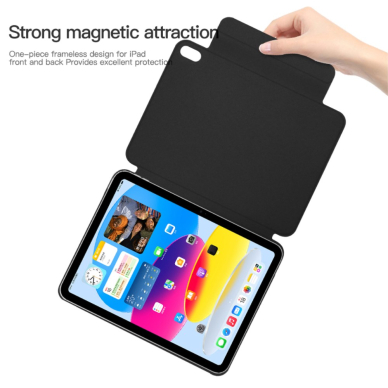 iPad 2025 (11th gen) / iPad 10.9 2022 (10th gen) black TRIFOLD MAGNETIC dėklas 6