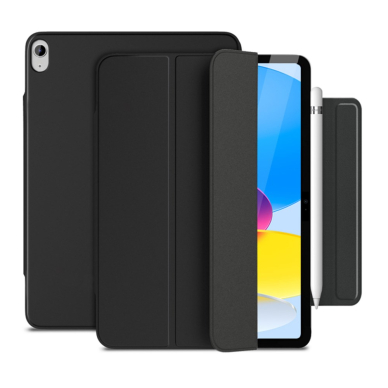 iPad 2025 (11th gen) / iPad 10.9 2022 (10th gen) black TRIFOLD MAGNETIC dėklas