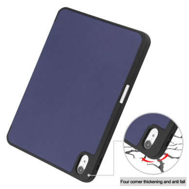 iPad 2025 (11th Gen) / iPad 10.9 2022 (10th Gen) blue silikoninis S PEN TRIFOLD dėklas 10