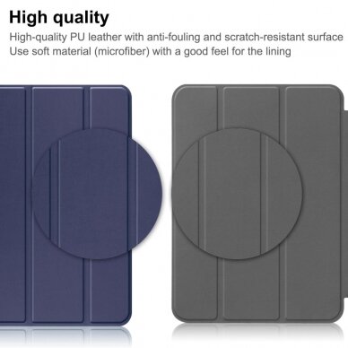 iPad 2025 (11th gen) / iPad 10.9 2022 (10th gen) blue silikoninis S PEN TRIFOLD dėklas 12