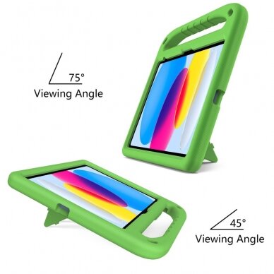 iPad 2025 (11th gen) / iPad 10.9 2022 (10th gen) green ARMOR nugarėlė su kojele 2