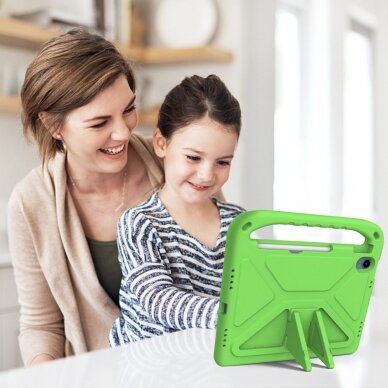 iPad 2025 (11th gen) / iPad 10.9 2022 (10th gen) green ARMOR nugarėlė su kojele 4