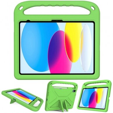 iPad 2025 (11th gen) / iPad 10.9 2022 (10th gen) green ARMOR nugarėlė su kojele 5