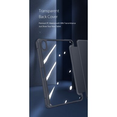 iPad 2025 (A16 / 11th gen) / iPad 10.9 2022 (10th gen) black DUX DUCIS Toby Series clear back dėklas 12