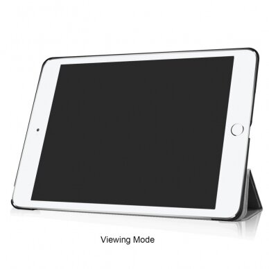 iPad 9.7 (5th , 6th Gen) juodas TRIFOLD dėklas 3
