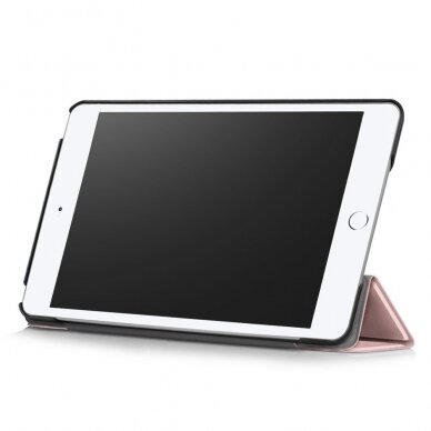 iPad Mini 2019/iPad Mini 4 rausvas TRIFOLD dėklas 4