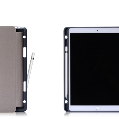 iPad Pro 10.5 (1st Gen) /iPad Air 10.5 (3rd Gen) juodas silikoninis S PEN TRIFOLD dėklas 1