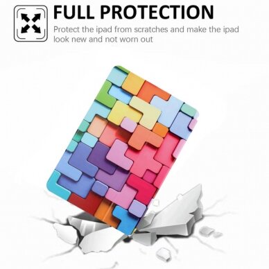 iPad Air 11 2024 (6th Gen) / iPad Pro 11 (3rd, 4th Gen) / iPad Air 10.9 (4th, 5th Gen) Colorful Geometry BIFOLD dėklas 5