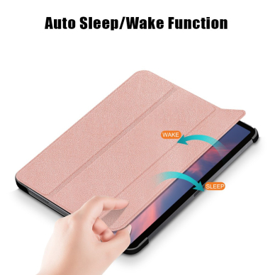 iPad Air 11 2024 (6th Gen) / iPad Pro 11 (3rd, 4th Gen) / iPad Air 10.9 (4th, 5th Gen) rose gold TRIFOLD dėklas 4