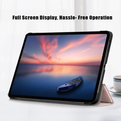iPad Air 11 2024 (6th Gen) / iPad Pro 11 (3rd, 4th Gen) / iPad Air 10.9 (4th, 5th Gen) rose gold TRIFOLD dėklas 5