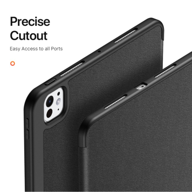 iPad Pro 11 (2024) black DUX DUCIS DOMO TRIFOLD dėklas 10