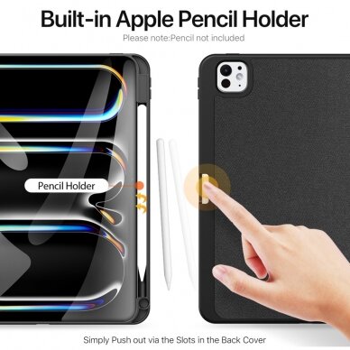 iPad Pro 11 (2024) black DUX DUCIS DOMO TRIFOLD dėklas 7