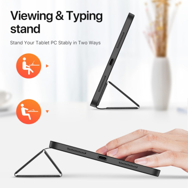 iPad Pro 11 (2024) black DUX DUCIS DOMO TRIFOLD dėklas 8