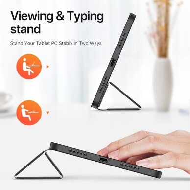 iPad Pro 11 (2024) black DUX DUCIS DOMO TRIFOLD dėklas 8