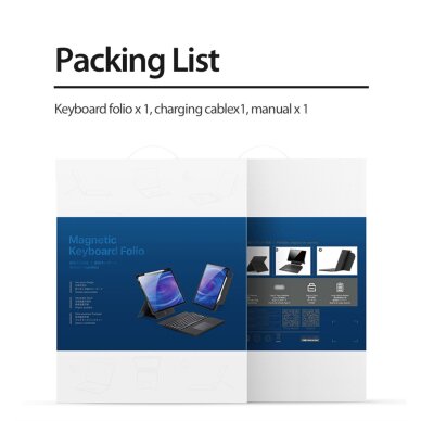 iPad Pro 11 2024 (M4) black DUX DUCIS DK Series dėklas su klaviatūra 8