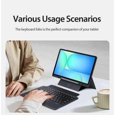 iPad Pro 11 2024 (M4) black DUX DUCIS DK Series dėklas su klaviatūra 11