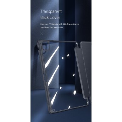 iPad Pro 11 2025 (M5) / 2024 (M4) black DUX DUCIS Toby Series clear back dėklas 12