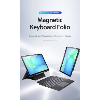 iPad Pro 13 2024 (M4) black DUX DUCIS DK Series dėklas su klaviatūra 2