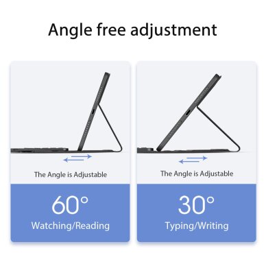 iPad Pro 13 2024 (M4) black DUX DUCIS TK Series dėklas su klaviatūra 1