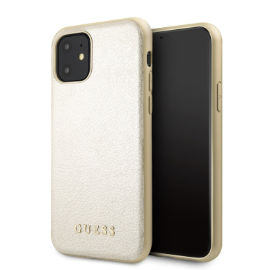 iPhone 11 aukso spalvos GUESS nugarėlė GUHCN61IGLGO