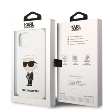 iPhone 11 balta NFT KARL LAGERFELD nugarėlė KLHCN61SNIKBCH 2