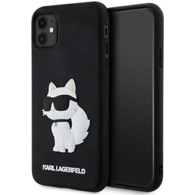 iPhone 11 black 3D Rubber Choupette KARL LAGERFELD nugarėlė 2