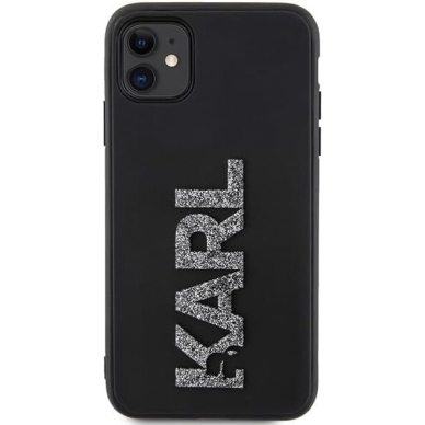 iPhone 11 black 3D Rubber Glitter KARL LAGERFELD nugarėlė