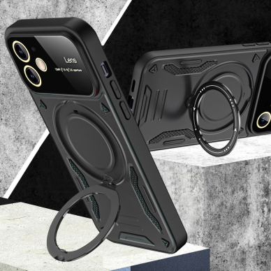 iPhone 11 black Magsafe KICKSTAND nugarėlė 2