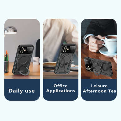 iPhone 11 black Magsafe KICKSTAND nugarėlė 6