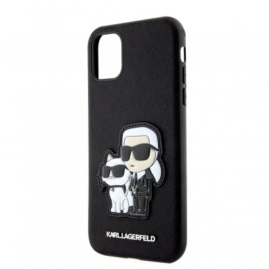 iPhone 11 black NFT Saffiano Karl&Choupette KARL LAGERFELD nugarėlė 5