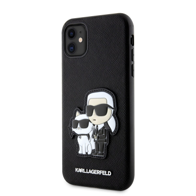 iPhone 11 black NFT Saffiano Karl&Choupette KARL LAGERFELD nugarėlė 2