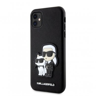 iPhone 11 black NFT Saffiano Karl&Choupette KARL LAGERFELD nugarėlė 2