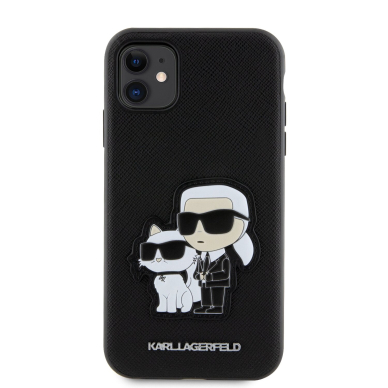 iPhone 11 black NFT Saffiano Karl&Choupette KARL LAGERFELD nugarėlė 3