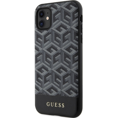 Iphone 11 black PU Leather GCube Stripes MagSafe GUESS nugarėlė 1