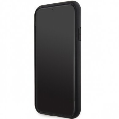 Iphone 11 black PU Leather GCube Stripes MagSafe GUESS nugarėlė 4