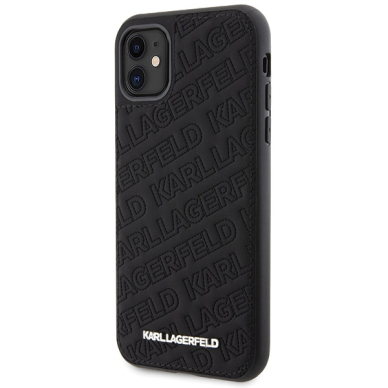 iPhone 11 black Quilted K Pattern KARL LAGERFELD nugarėlė 1