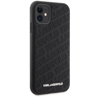 iPhone 11 black Quilted K Pattern KARL LAGERFELD nugarėlė 3