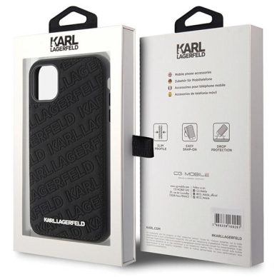 iPhone 11 black Quilted K Pattern KARL LAGERFELD nugarėlė 7